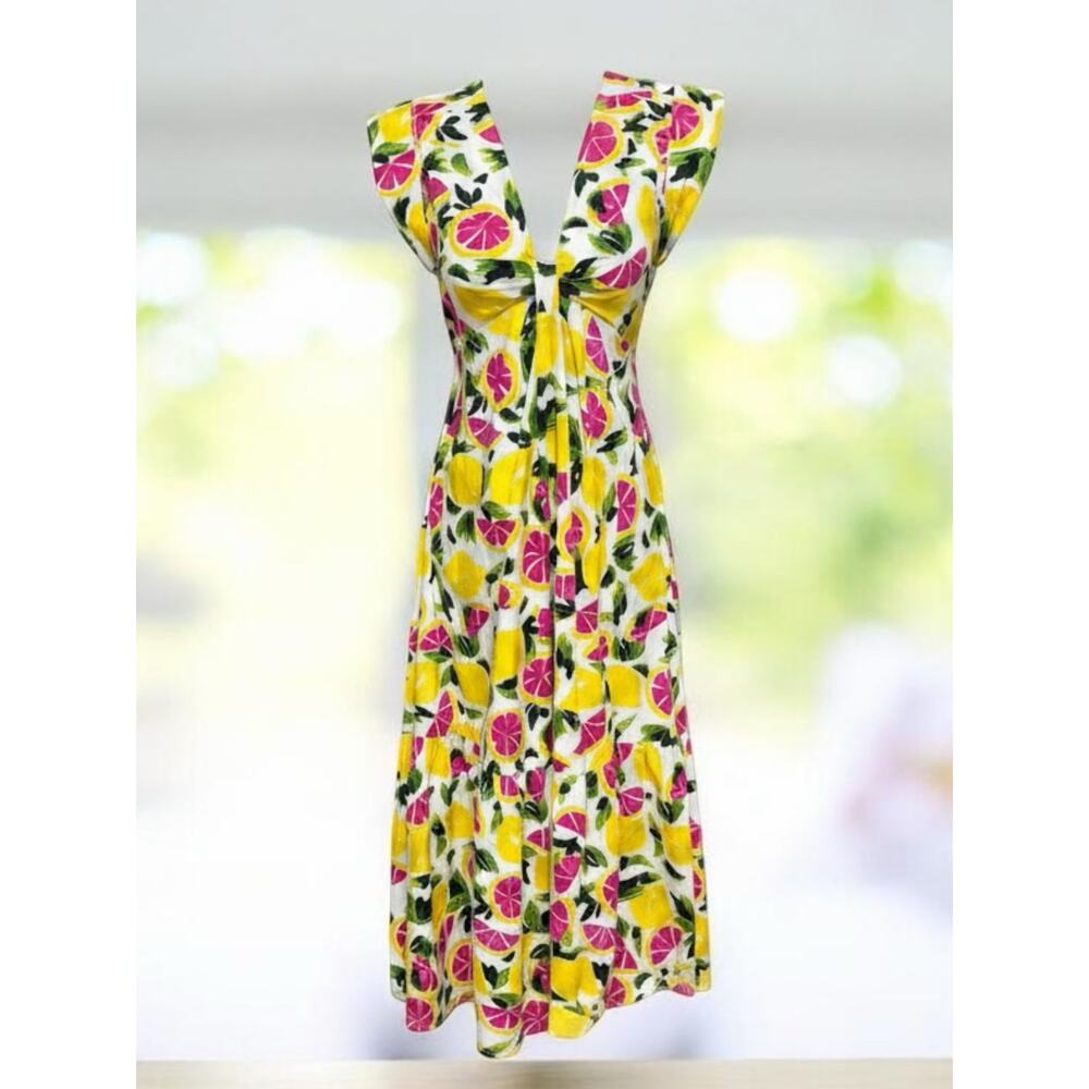 NWOT Steve Madden Citrus Print Maxi Dress Size XS